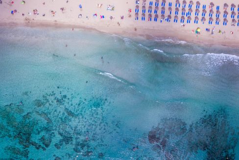 Aerial,Beach,View,Son,Bou,Menorca,Spain